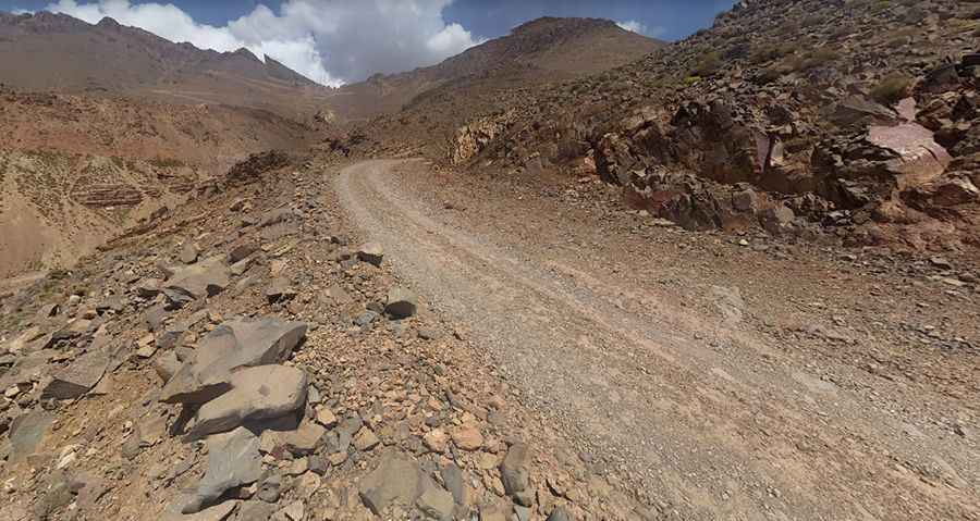 The Unpaved Road to Tizi n’Ait Hamad in the High Atlas is Not for Timid Drivers