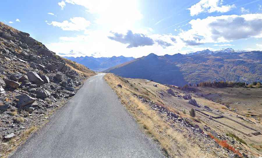 The wild road to Col du Granon in the French Alps