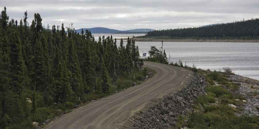 Trans-Taiga Road is a very remote drive in Canada
