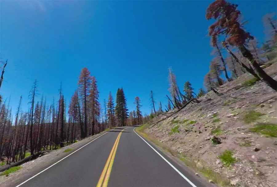 When was Lassen Volcanic National Highway built?