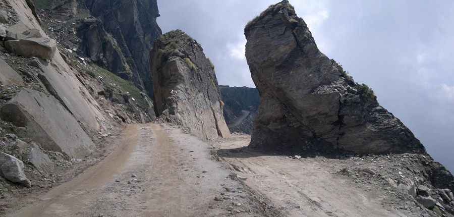 When was the road to Chanshal Pass built?