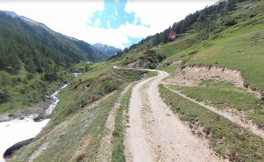 When was the road to Furggen built?