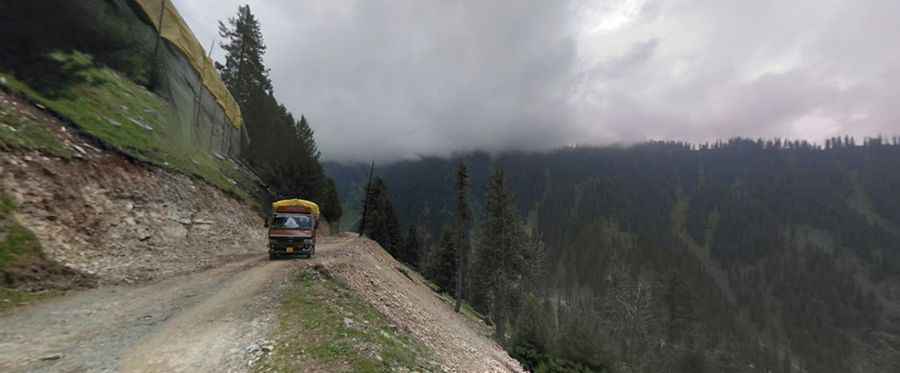 When was the road to Margan Top built?