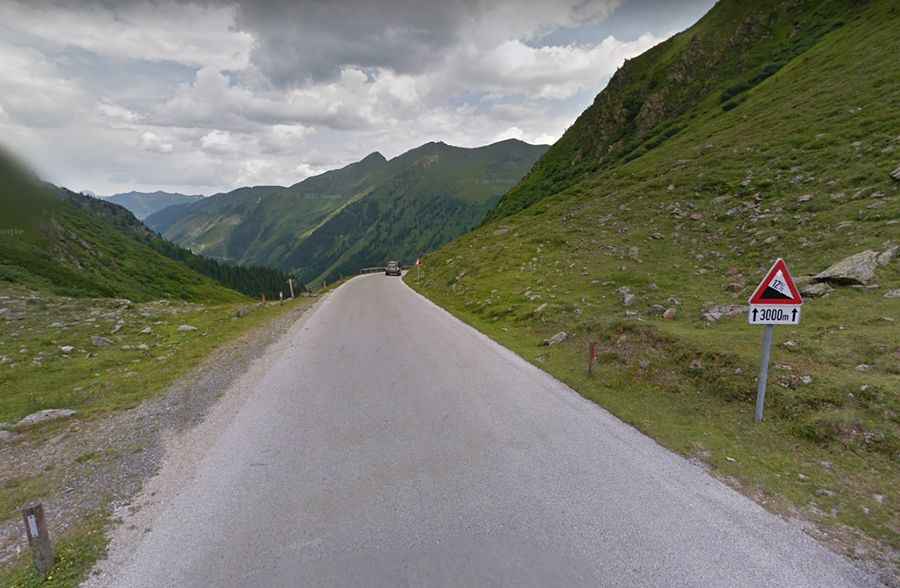 When was the road to Sölk Pass built?