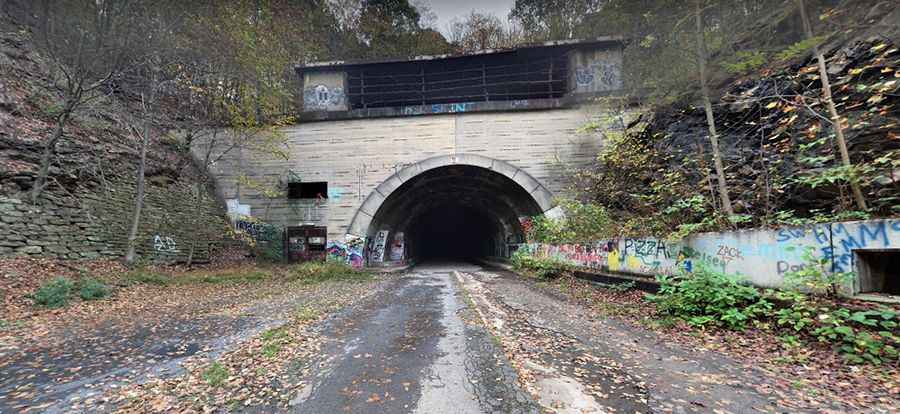 Where is the abandoned Pennsylvania Turnpike?