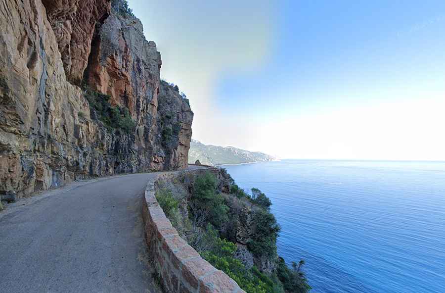 Where is the road from Partinello to Porto?