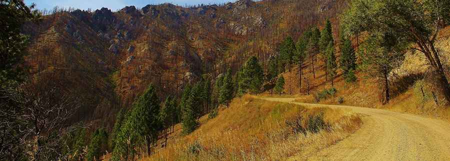 Where is the road to Oreana Ridge?