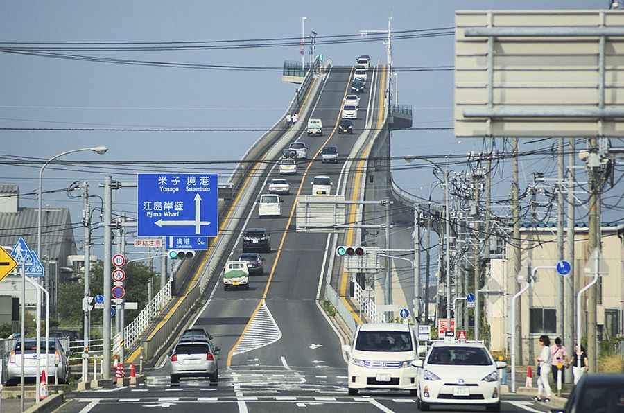 Where is the roller coaster bridge in Japan?