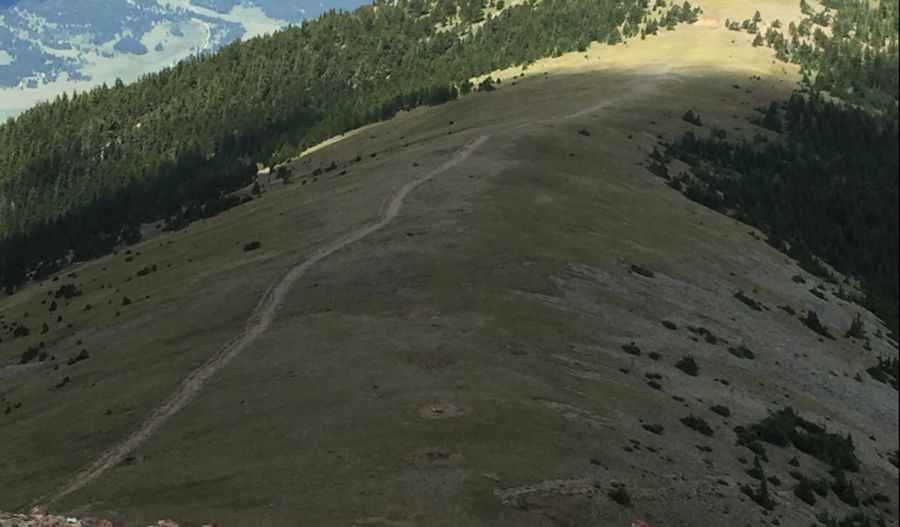 Why was the road to Baldy Mountain built?